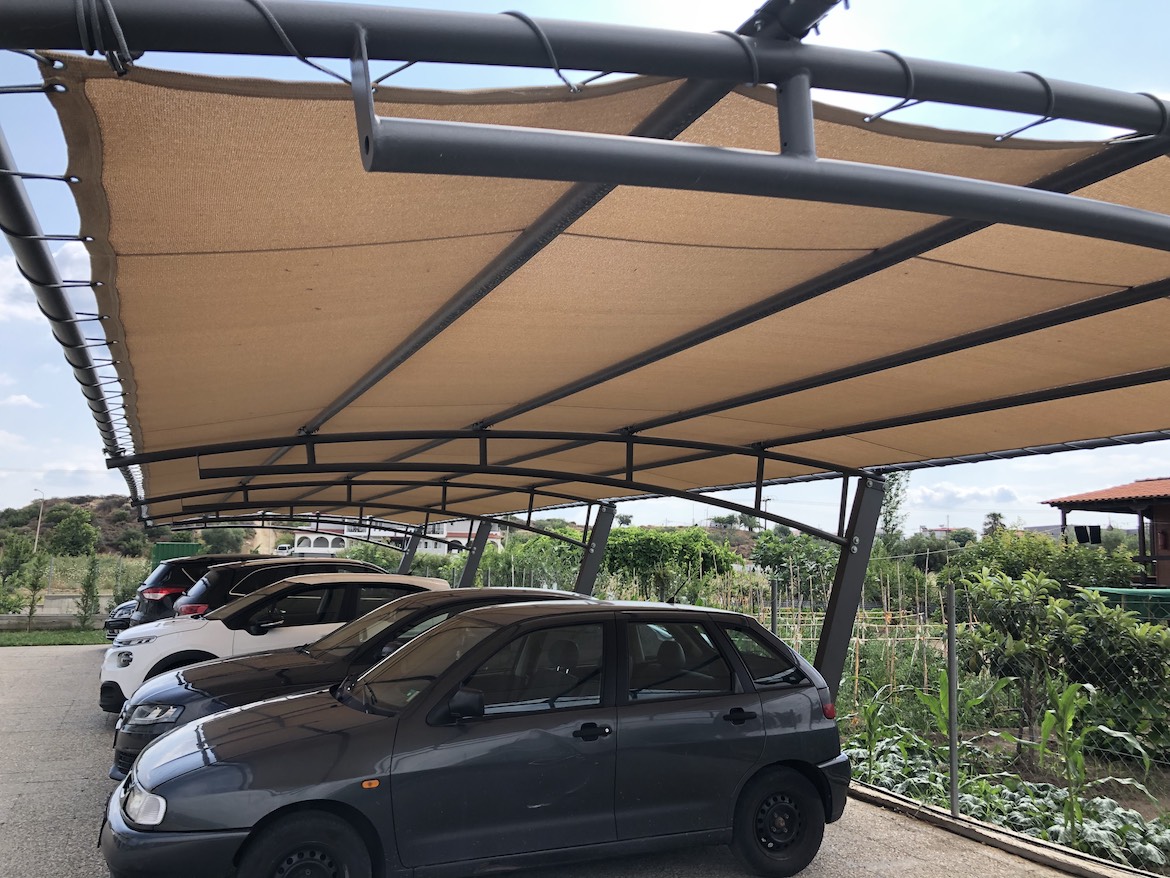 Private parking with sun protection at Astra Sarti Luxury Suites 